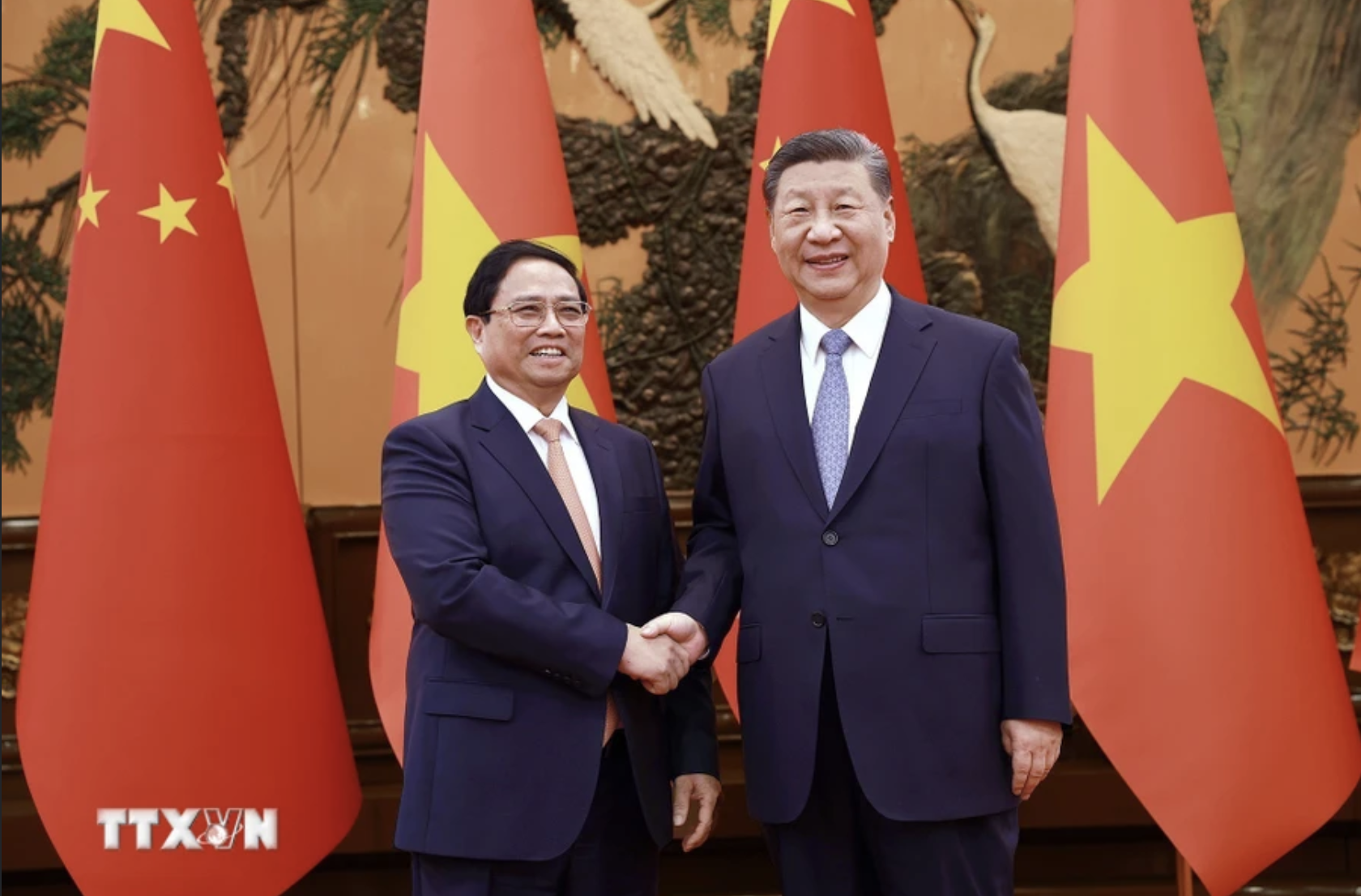 Thủ tướng Phạm Minh Chính hội kiến Tổng Bí thư, Chủ tịch Trung Quốc Tập Cận Bình- Ảnh 1.