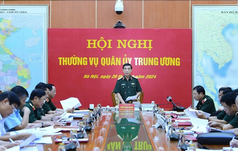 Đại tướng Phan Văn Giang chủ tr&igrave; Hội nghị Thường vụ Qu&acirc;n ủy Trung ương- Ảnh 1.