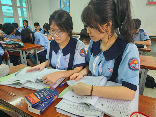 Học sinh lớp 9 Trường THCS Đoàn Thị Điểm (quận 3, TP HCM) ôn tập chuẩn bị cho kỳ thi tuyển sinh lớp 10 năm nay