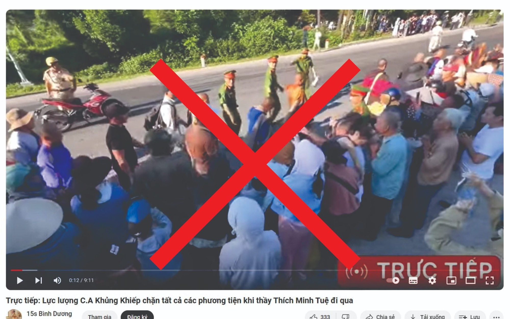 Đăng sai sự thật về sự việc ông Lê Anh Tú- Thích Minh Tuệ, chủ kênh YouTube "15s Bình Dương" bị mời làm việc