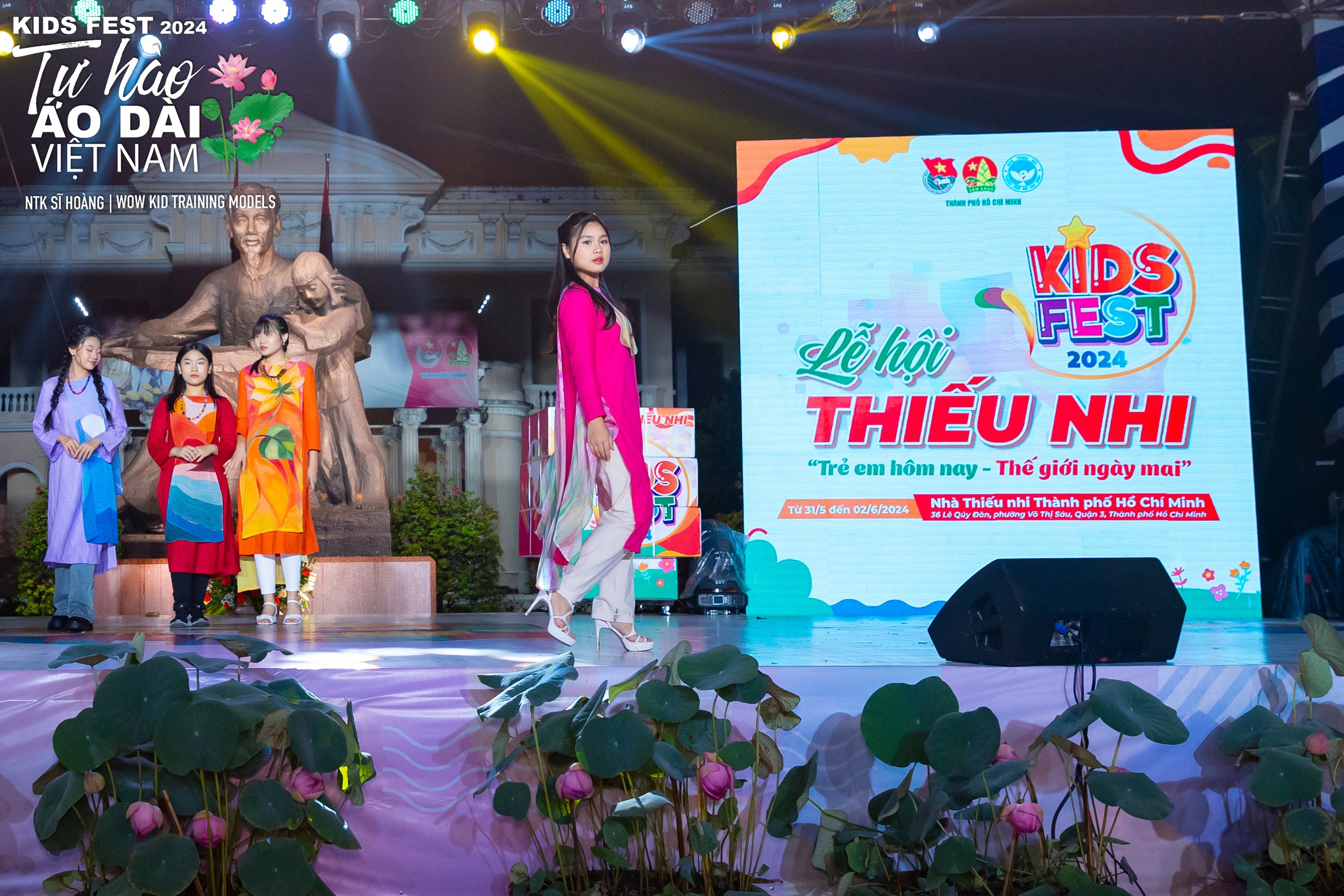 Mẫu nh&iacute; Bảo Phương mở m&agrave;n show kids "Tự h&agrave;o &aacute;o d&agrave;i Việt Nam" Lễ hội trẻ em &ndash; Kids Fest 2024- Ảnh 4.