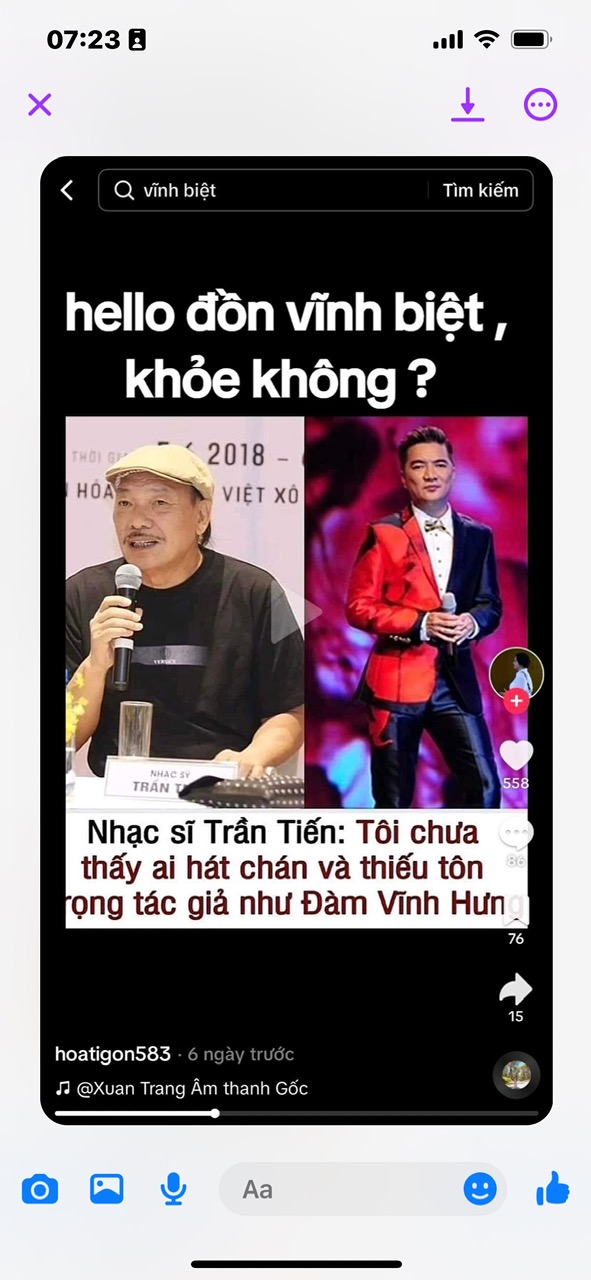 Nhạc sĩ Trần Tiến, Đ&agrave;m Vĩnh Hưng l&ecirc;n tiếng sau th&ocirc;ng tin về "người h&aacute;t ch&aacute;n..."- Ảnh 1.