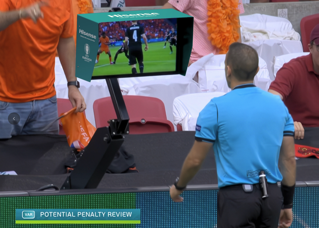 Hisense l&agrave; nh&agrave; cung cấp m&agrave;n h&igrave;nh VAR cho UEFA EURO 2024&trade;- Ảnh 1.