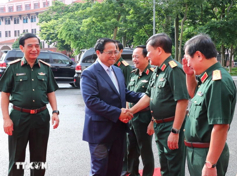 Thủ tướng Phạm Minh Ch&iacute;nh dự Hội nghị Qu&acirc;n ch&iacute;nh to&agrave;n qu&acirc;n- Ảnh 1.
