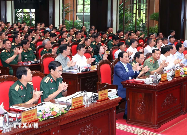 Thủ tướng Phạm Minh Ch&iacute;nh dự Hội nghị Qu&acirc;n ch&iacute;nh to&agrave;n qu&acirc;n- Ảnh 4.