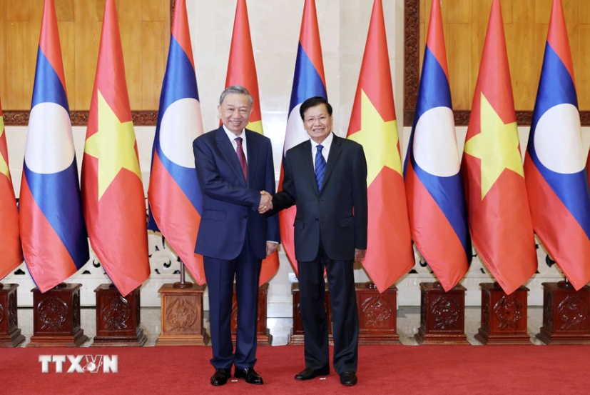 Tổng B&iacute; thư, Chủ tịch nước L&agrave;o đ&oacute;n, hội đ&agrave;m với Chủ tịch nước T&ocirc; L&acirc;m- Ảnh 9.