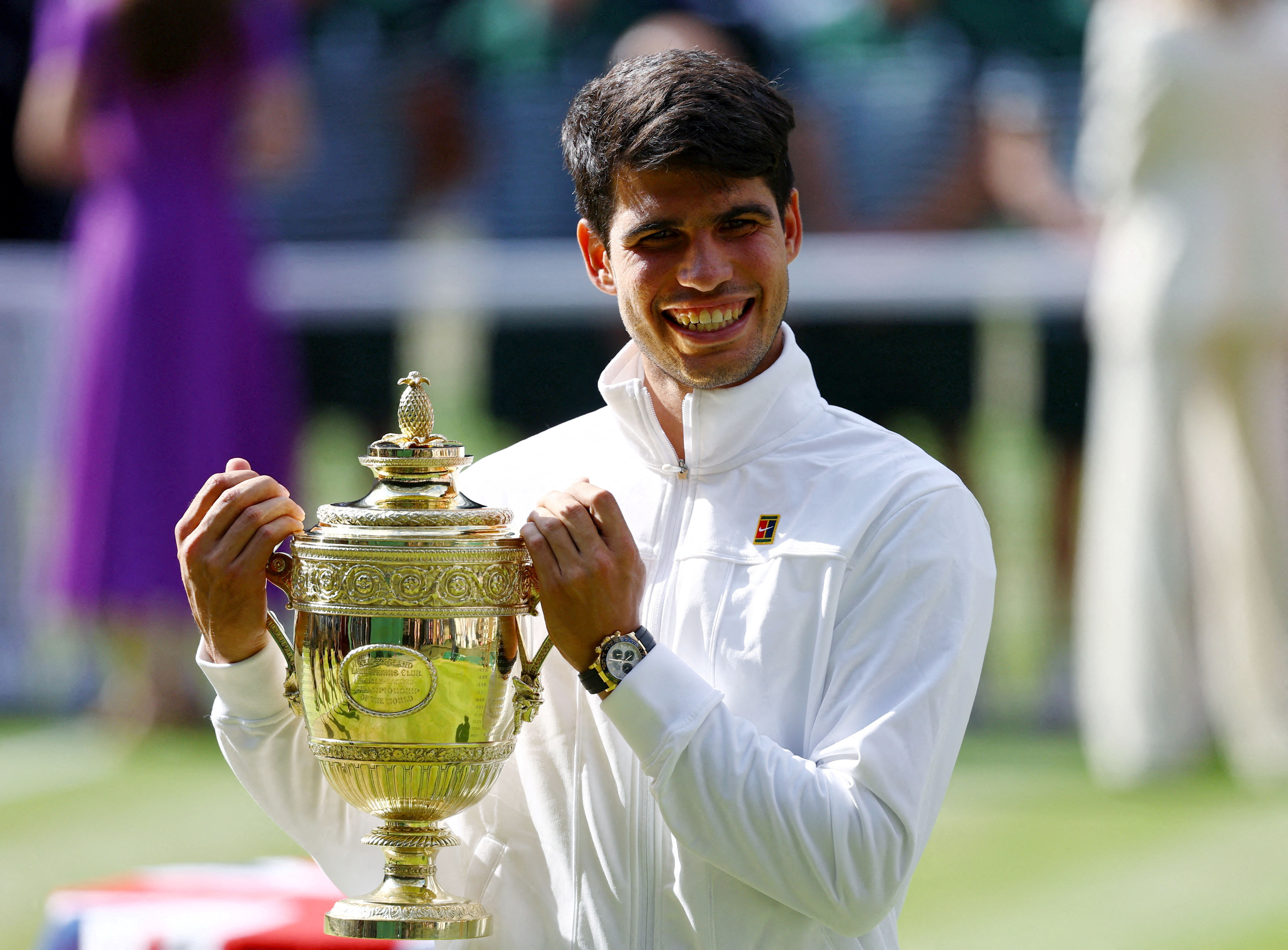 Wimbledon: Thắng áp đảo Djokovic, Alcaraz có Grand Slam thứ 4 nhanh hơn "Big 3"- Ảnh 2.