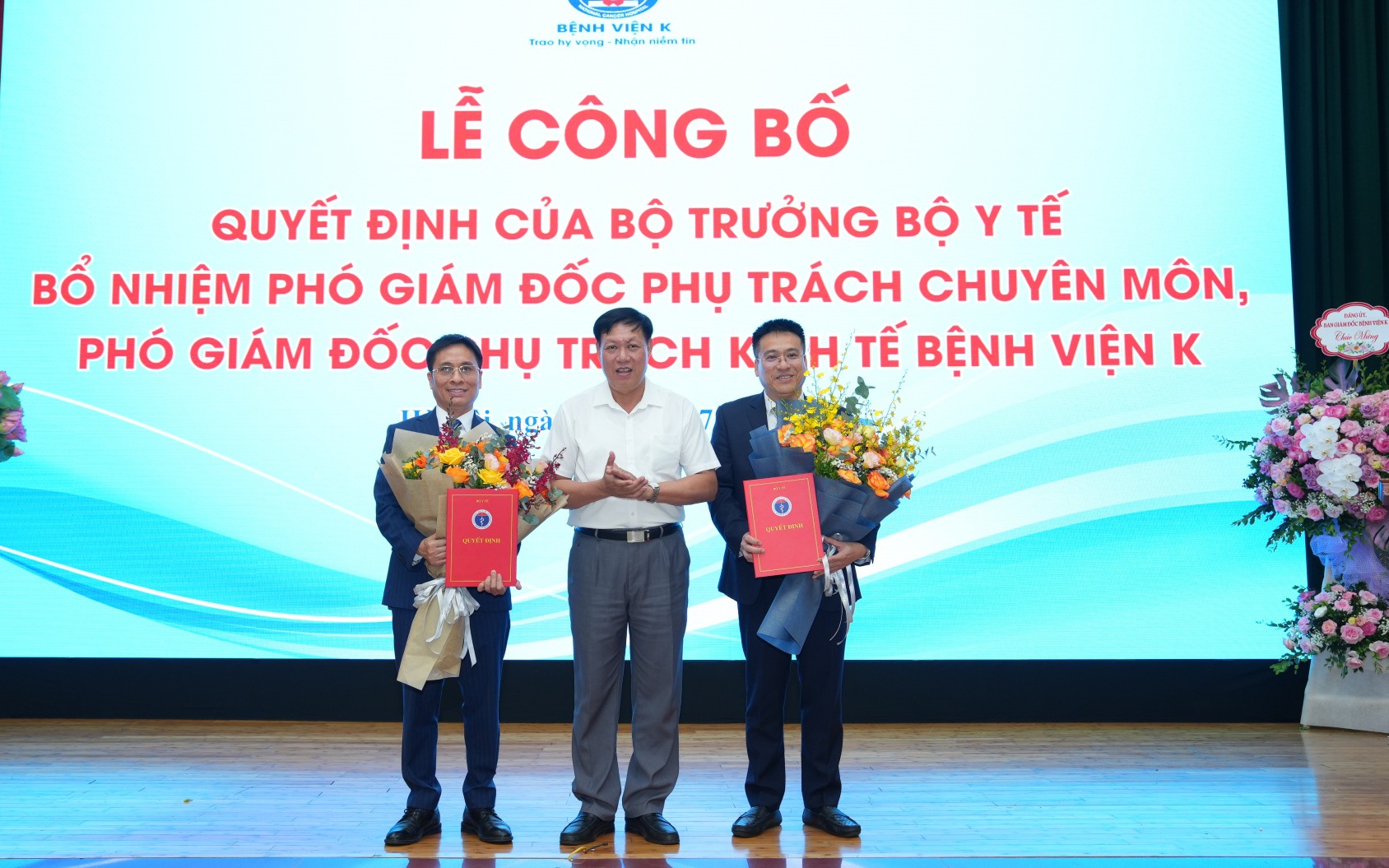 Bệnh viện đầu ngành về ung thư có thêm 2 phó giám đốc