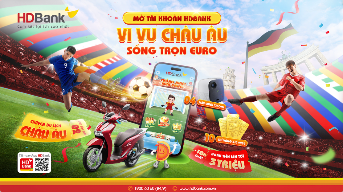 “Ghi bàn” trên ứng dụng HDBank, đến châu Âu xem chung kết Euro 2024- Ảnh 1.