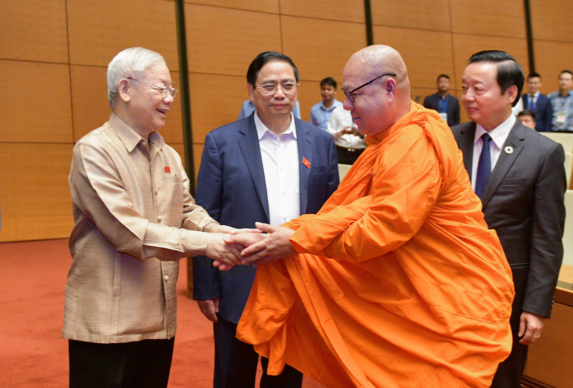Tổng Bí thư Nguyễn Phú Trọng dự kỳ họp thứ 6 Quốc hội khóa XV vào tháng 11-2023 Ảnh: Phạm Thắng