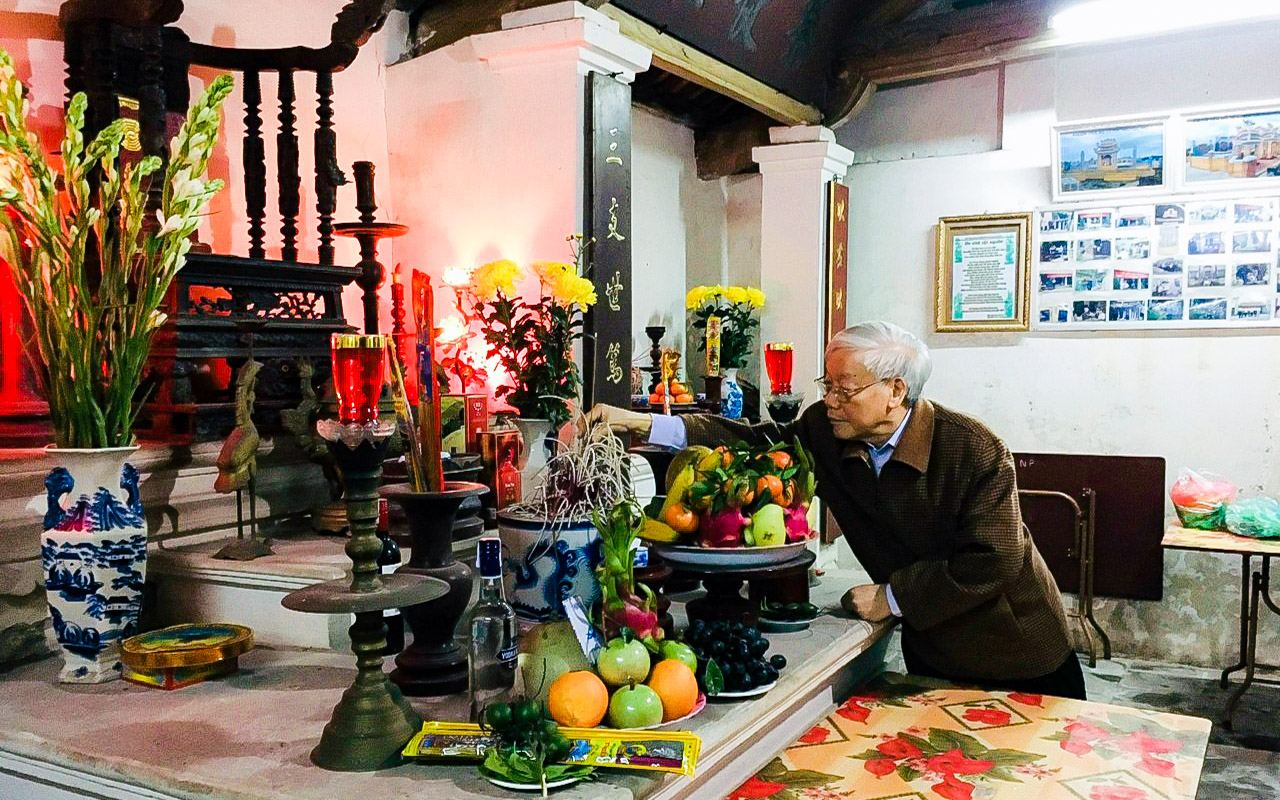 H&igrave;nh ảnh những hoạt động của Tổng B&iacute; thư Nguyễn Ph&uacute; Trọng tại qu&ecirc; nh&agrave;- Ảnh 5.