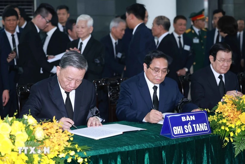 Chủ tịch nước T&ocirc; L&acirc;m: Tổng B&iacute; thư Nguyễn Ph&uacute; Trọng m&atilde;i m&atilde;i lưu danh trong lịch sử h&agrave;o h&ugrave;ng của d&acirc;n tộc- Ảnh 1.
