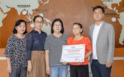 Hơn 100 triệu đồng hỗ trợ công nhân bị tai nạn