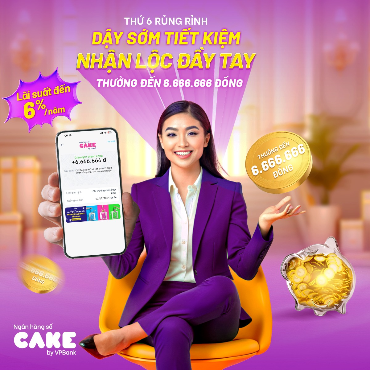 &ldquo;Th&aacute;ng v&agrave;ng tiết kiệm&rdquo; của Ng&acirc;n h&agrave;ng số Cake khuấy động thị trường tiền gửi tiết kiệm- Ảnh 3.