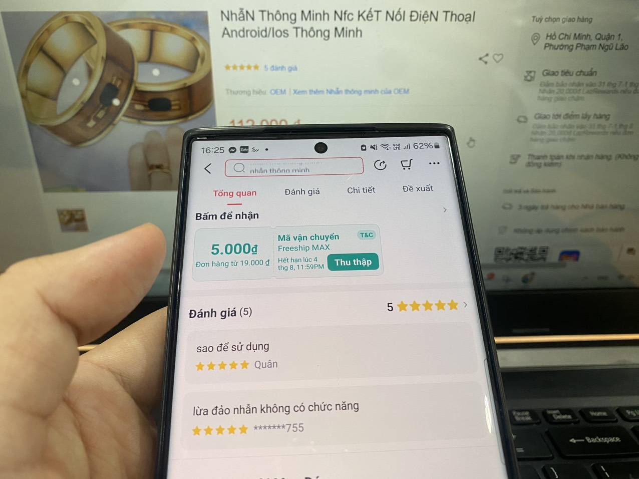 Nhẫn th&ocirc;ng minh giả gi&aacute; si&ecirc;u rẻ tr&agrave;n ngập "chợ mạng"- Ảnh 1.