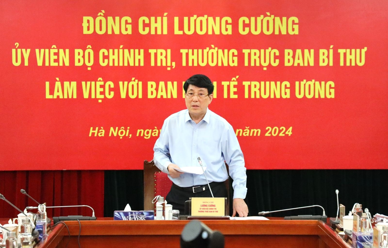 Thường trực Ban B&iacute; thư Lương Cường l&agrave;m việc với Ban Kinh tế Trung ương- Ảnh 3.