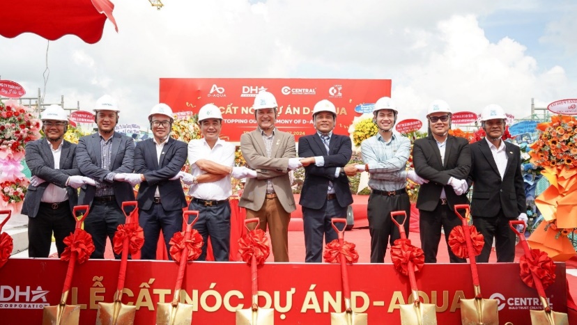 Dự &aacute;n D-Aqua (quận 8) ch&iacute;nh thức cất n&oacute;c v&agrave;o ng&agrave;y 1/7. Ảnh: