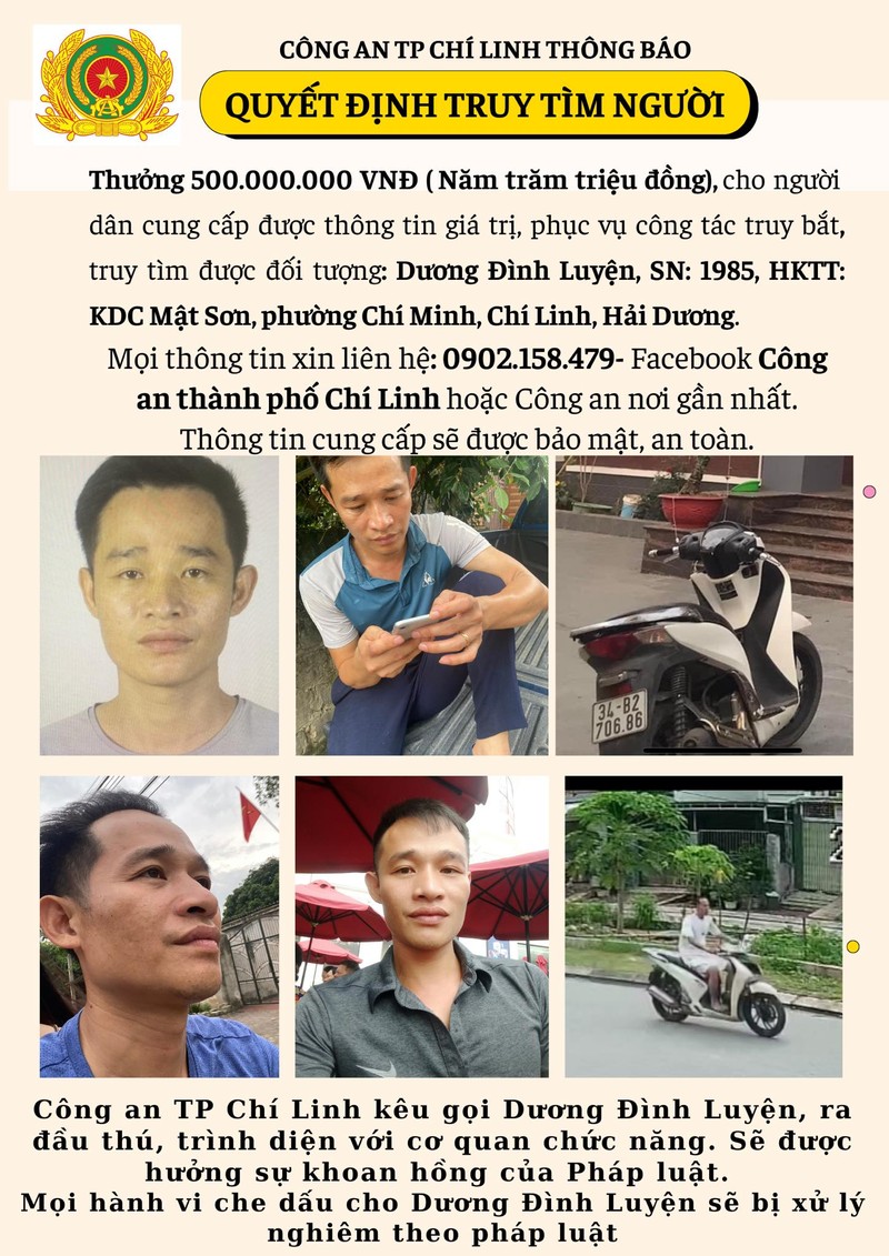 Treo thưởng 500 triệu đồng cung cấp th&ocirc;ng tin về nghi phạm s&aacute;t hại mẹ v&agrave; vợ cũ- Ảnh 1.