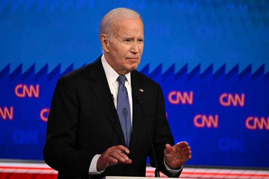 Tổng thống Joe Biden tại buổi tranh luận do CNN tổ chức cuối th&aacute;ng 6. Ảnh: CNN