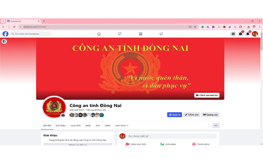 Công an tỉnh Đồng Nai tiếp nhận thông tin tố giác qua  Fanpage