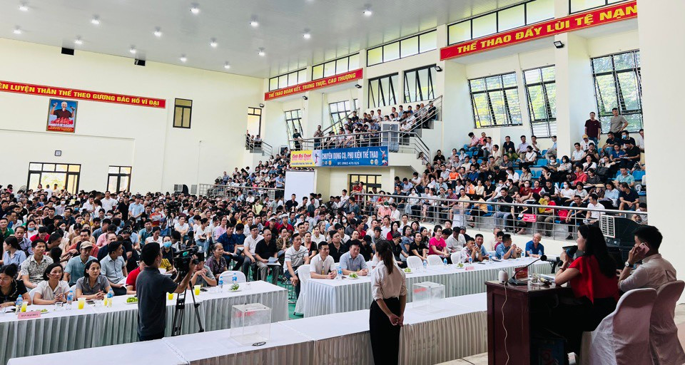 Đất huyện ngoại th&agrave;nh H&agrave; Nội khởi điểm 12,5 triệu đồng/m2, tr&uacute;ng đấu gi&aacute; tới 100 triệu đồng/m2- Ảnh 1.