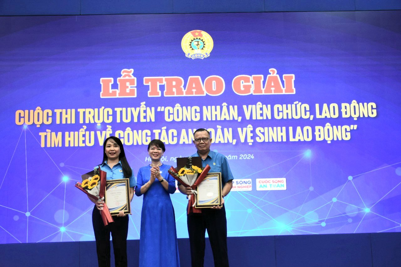 Trao giải cuộc thi trực tuyến t&igrave;m hiểu về c&ocirc;ng t&aacute;c An to&agrave;n vệ sinh lao động- Ảnh 2.