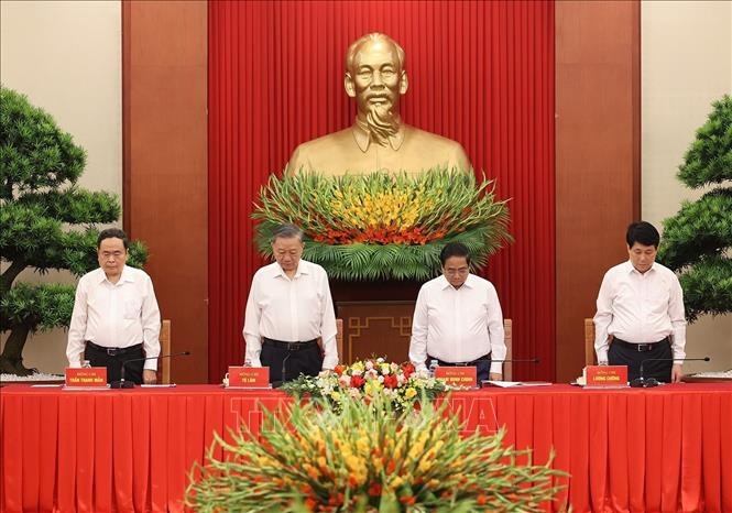 Tổng B&iacute; thư, Chủ tịch nước T&ocirc; L&acirc;m chủ tr&igrave; Hội nghị gặp mặt l&atilde;nh đạo, nguy&ecirc;n l&atilde;nh đạo Đảng, Nh&agrave; nước- Ảnh 2.