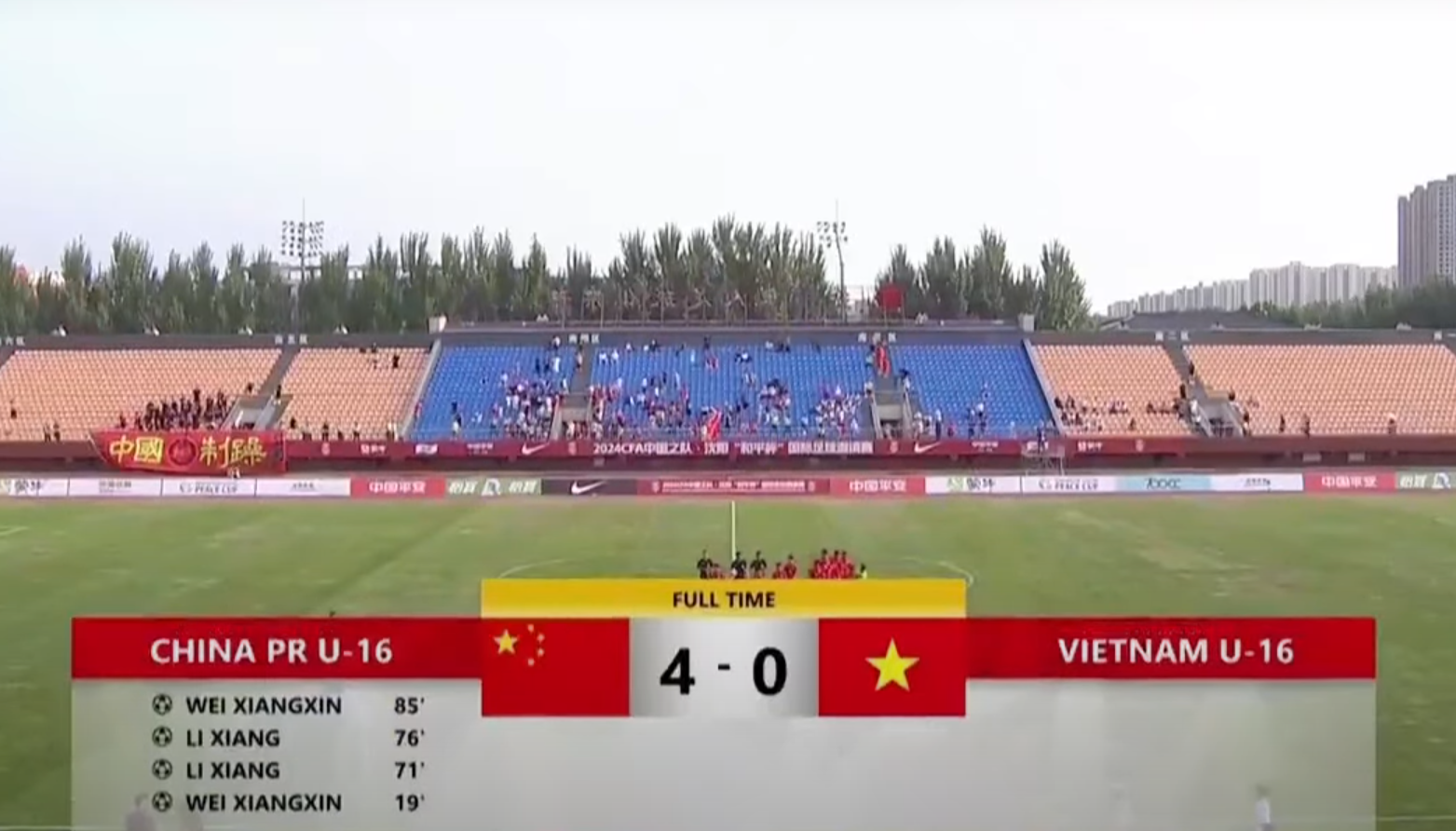 U16 Việt Nam thua đậm chủ nh&agrave; Trung Quốc- Ảnh 1.