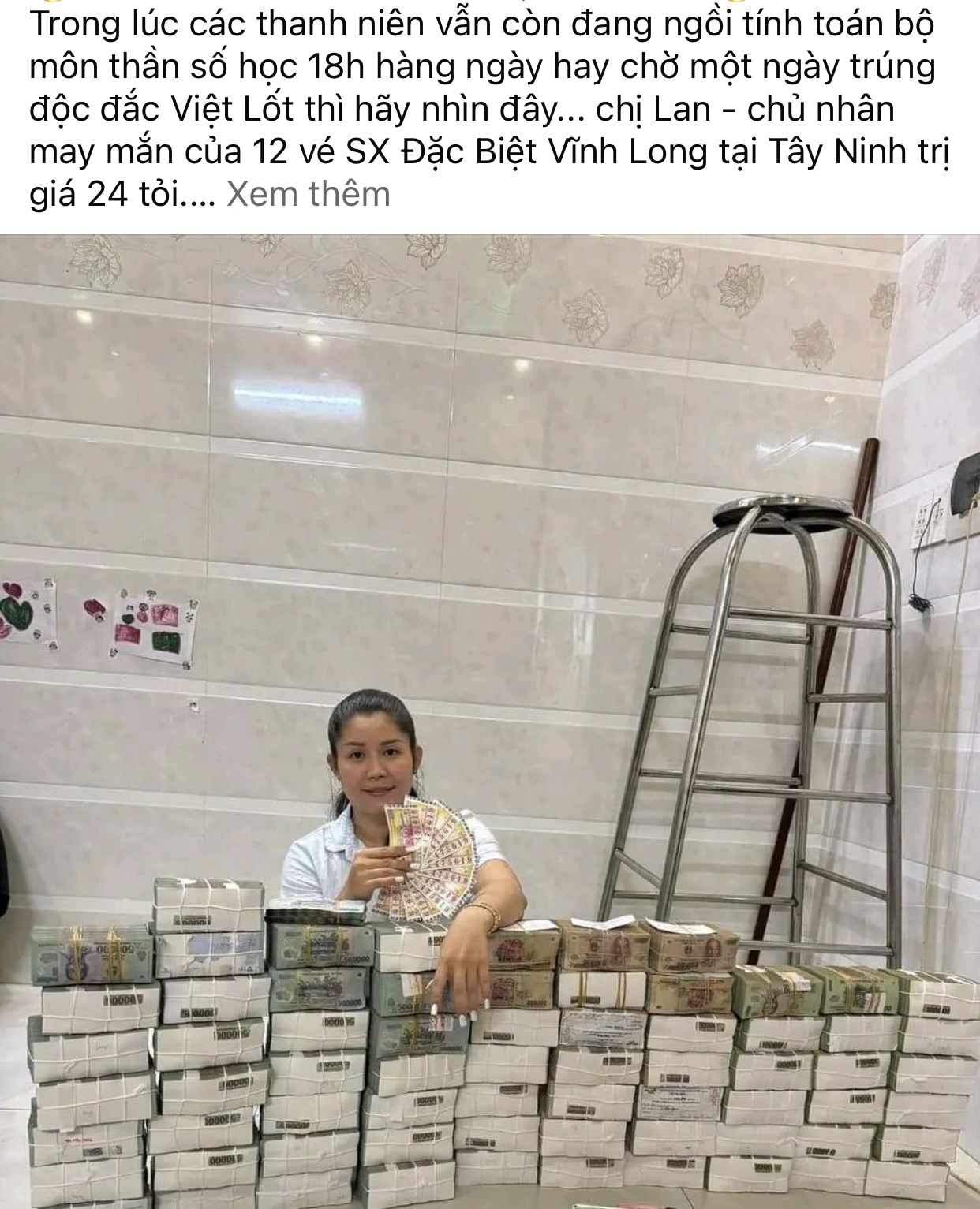 Sự thật người phụ nữ tr&uacute;ng 12 tờ v&eacute; số đặc biệt ở T&acirc;y Ninh- Ảnh 1.