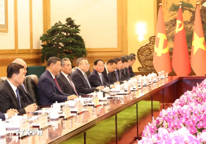 Tổng B&iacute; thư, Chủ tịch nước T&ocirc; L&acirc;m hội đ&agrave;m với Tổng B&iacute; thư, Chủ tịch nước Tập Cận B&igrave;nh- Ảnh 4.