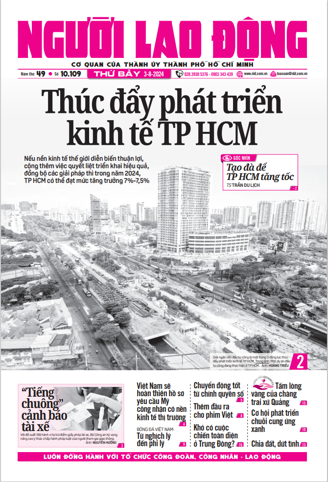 Th&ocirc;ng tin đ&aacute;ng ch&uacute; &yacute; tr&ecirc;n b&aacute;o in Người Lao Động ng&agrave;y 3-8- Ảnh 1.