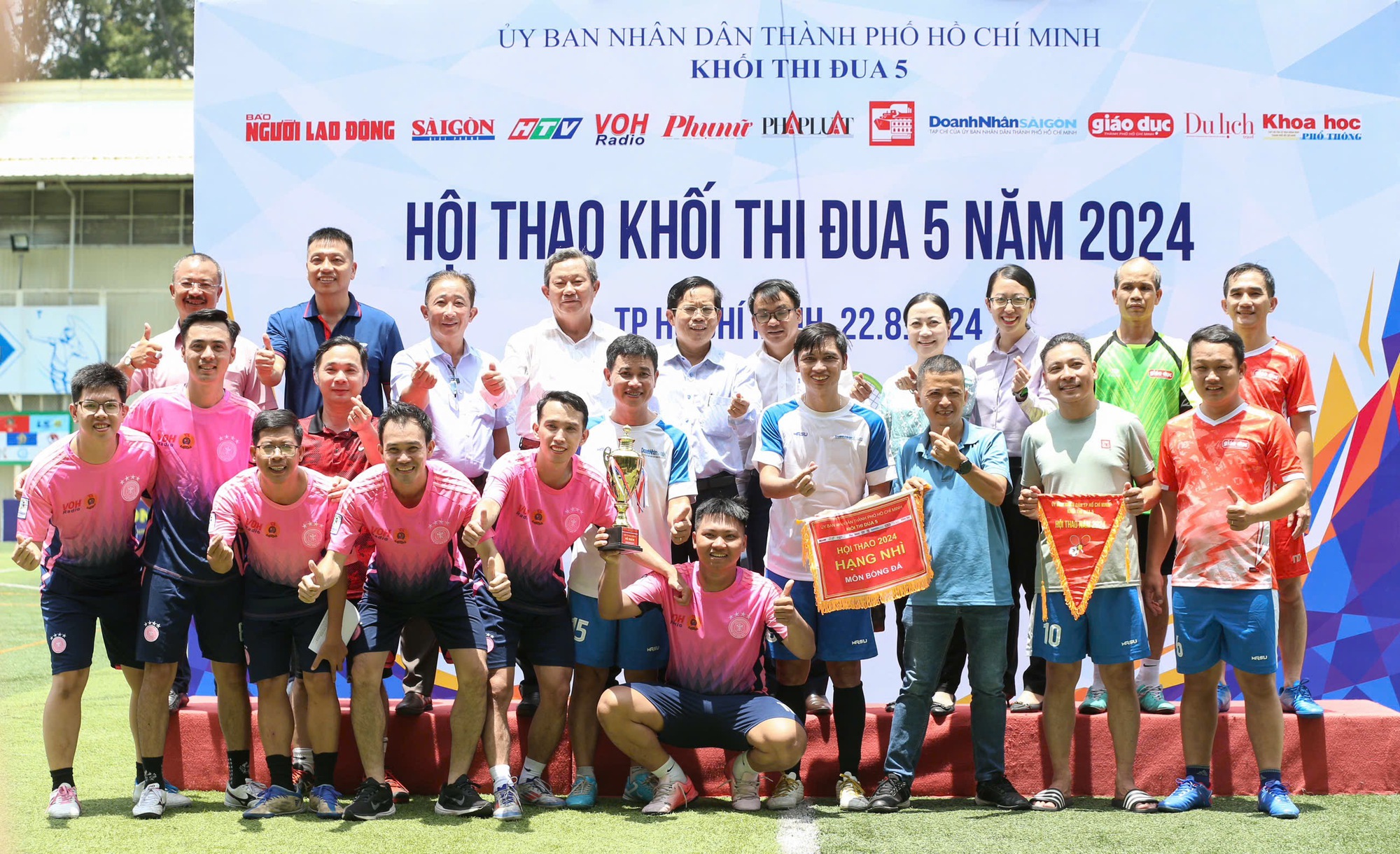 Hội thao Khối thi đua 5 năm 2024: VOH v&ocirc; địch b&oacute;ng đ&aacute;, HTV v&ocirc; địch quần vợt- Ảnh 8.