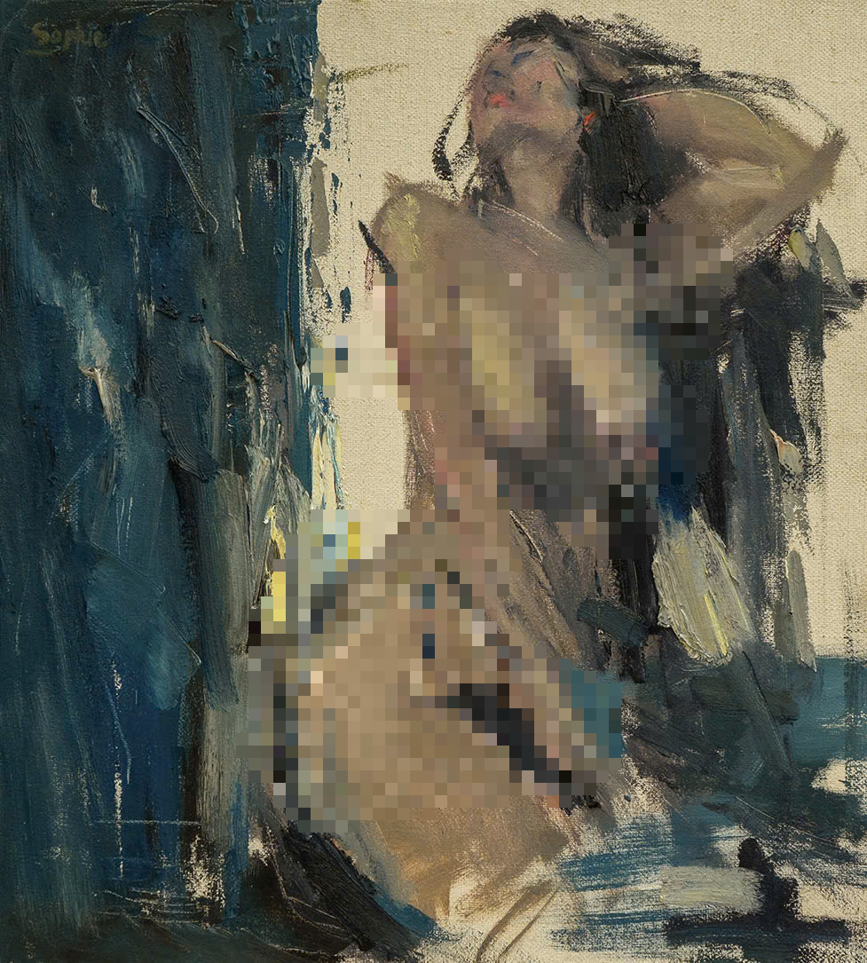 Nữ họa sĩ với tranh nude đầy cảm x&uacute;c- Ảnh 1.