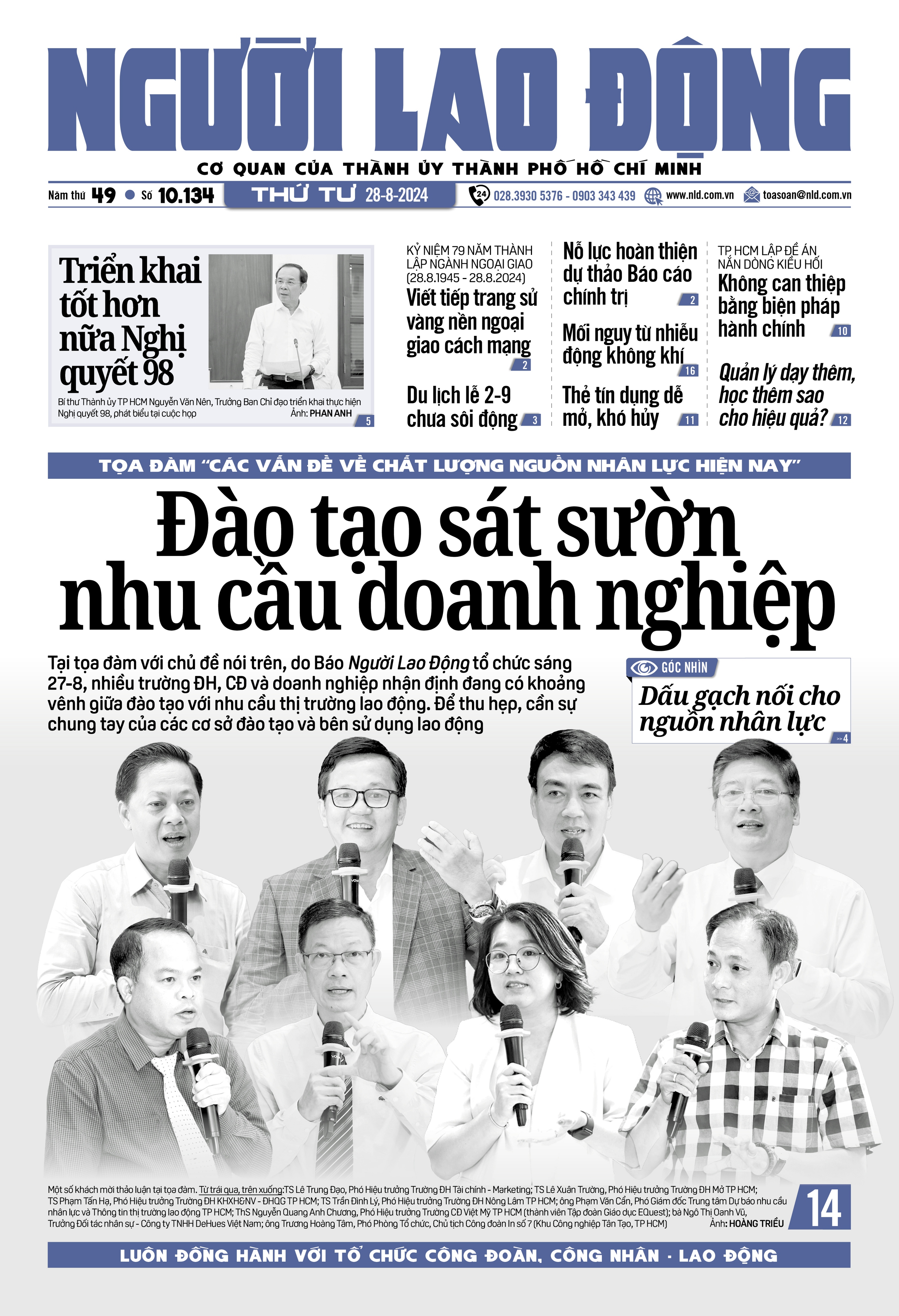 Th&ocirc;ng tin đ&aacute;ng ch&uacute; &yacute; tr&ecirc;n b&aacute;o in Người Lao Động ng&agrave;y 28-8- Ảnh 1.