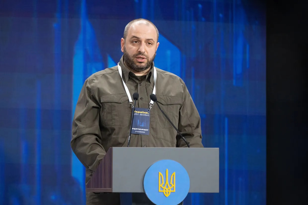 Bộ trưởng Quốc phòng Rustem Umerov tại diễn đàn "Ukraine. Năm 2024", tổ chức tại Kiev ngày 25-2. Ảnh: Kyiv Independent