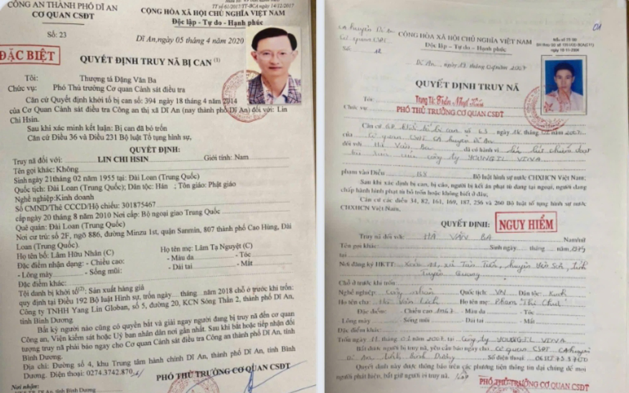 Công an TP Dĩ An truy nã 36 đối tượng