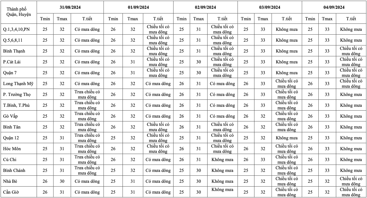 Thời tiết đ&aacute;ng lưu &yacute; ở TP HCM trong những ng&agrave;y nghỉ lễ 2-9- Ảnh 2.