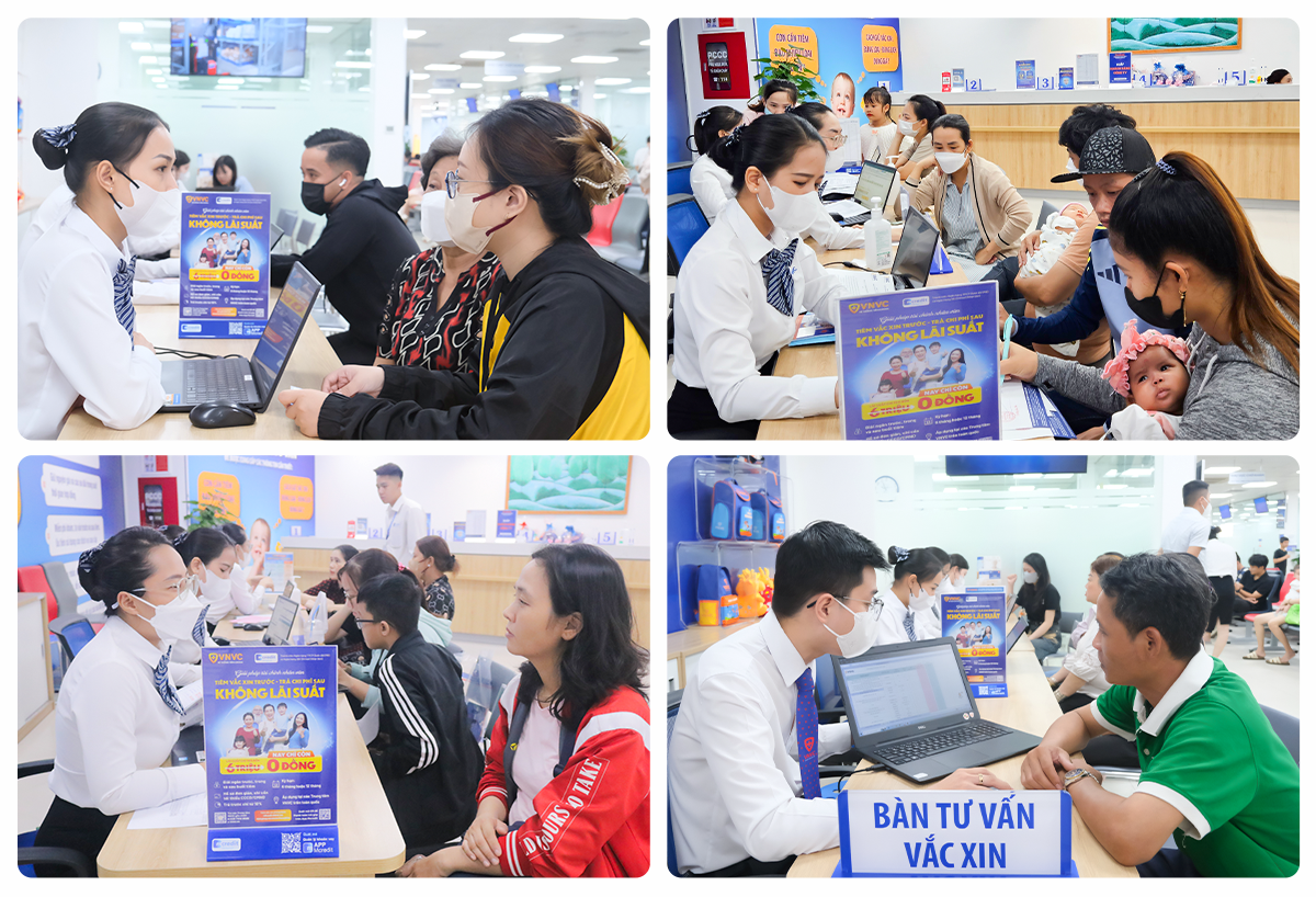 Kh&aacute;ch h&agrave;ng tham gia g&oacute;i trả g&oacute;p "ti&ecirc;m trước, trả sau" kh&ocirc;ng l&atilde;i suất đến 12 th&aacute;ng. Ảnh: Mộc Thảo
