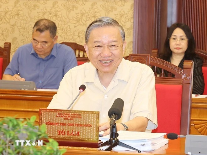 Tổng B&iacute; thư, Chủ tịch nước T&ocirc; L&acirc;m chủ tr&igrave; họp Bộ Ch&iacute;nh trị, Ban B&iacute; thư - Ảnh 2.