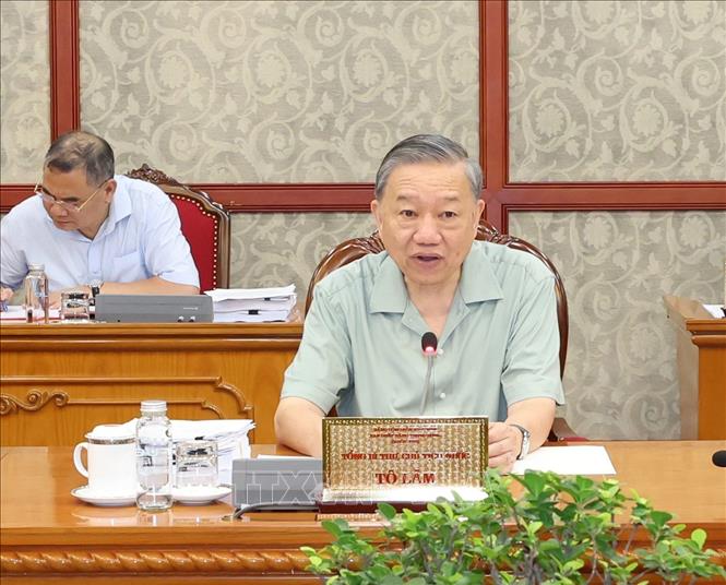 Tổng Bí thư, Chủ tịch nước Tô Lâm chủ trì Phiên họp thường kỳ Bộ Chính trị- Ảnh 2.
