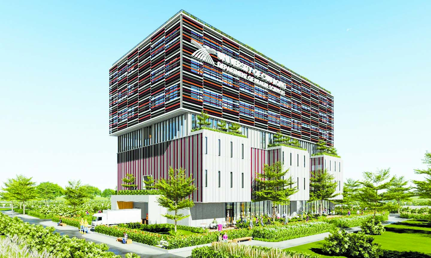 Phối cảnh t&ograve;a nh&agrave; Khoa học sức khỏe do Trường Đại học Cửu Long đầu tư x&acirc;y dựng