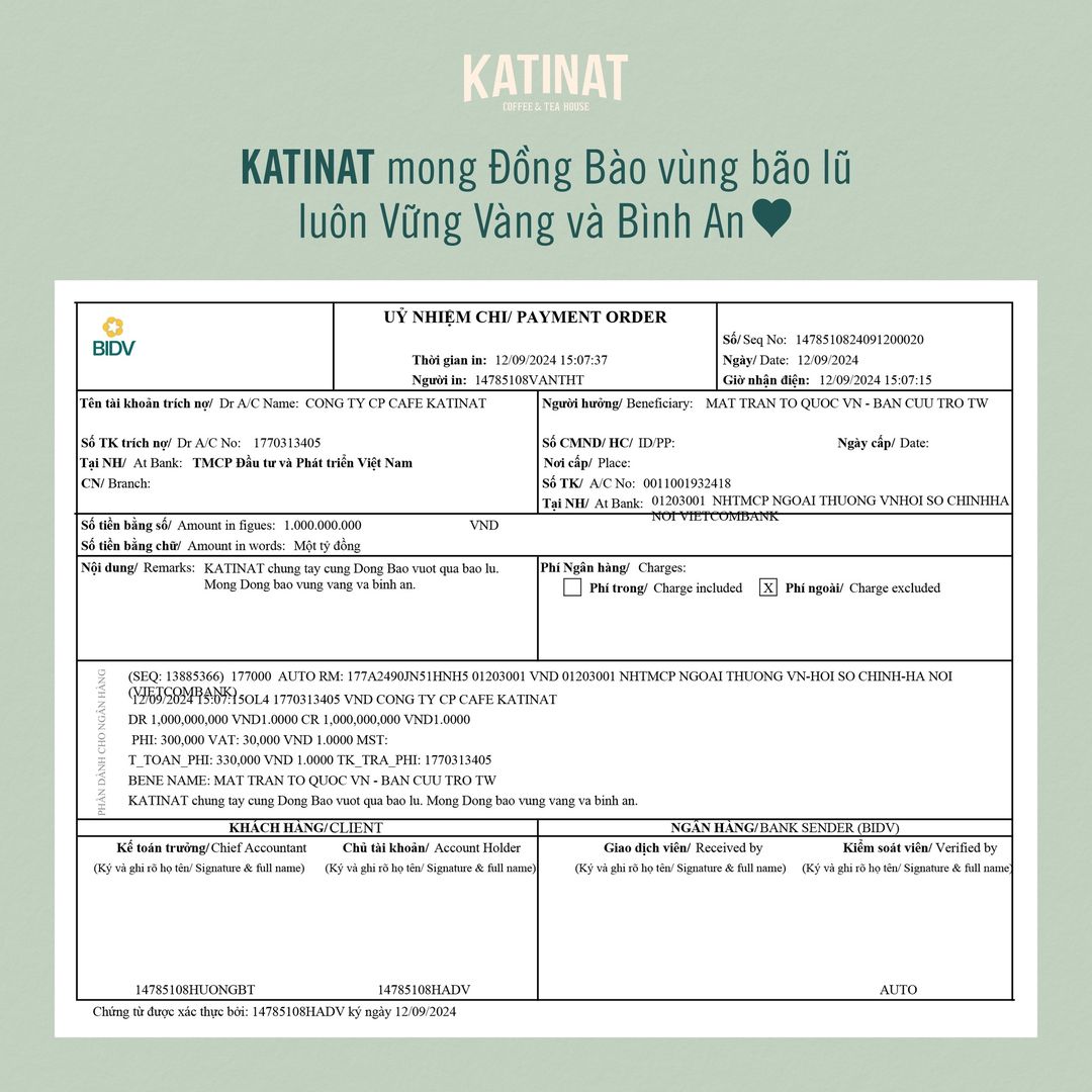 KATINAT phản hồi sau khi nhận "b&atilde;o phẫn nộ", c&ocirc;ng bố g&oacute;p 1 tỉ đồng hỗ trợ đồng b&agrave;o bị b&atilde;o lũ- Ảnh 2.