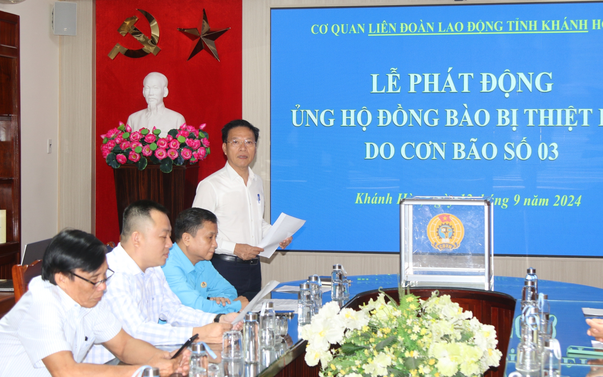 LĐLĐ Khánh Hoà phát động ủng hộ đồng bào bị thiệt hại do bão số 3