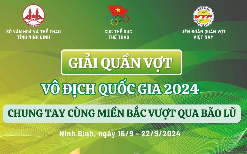 Giải quần vợt VĐQG 2024 hướng đến đồng bào bị bão lũ