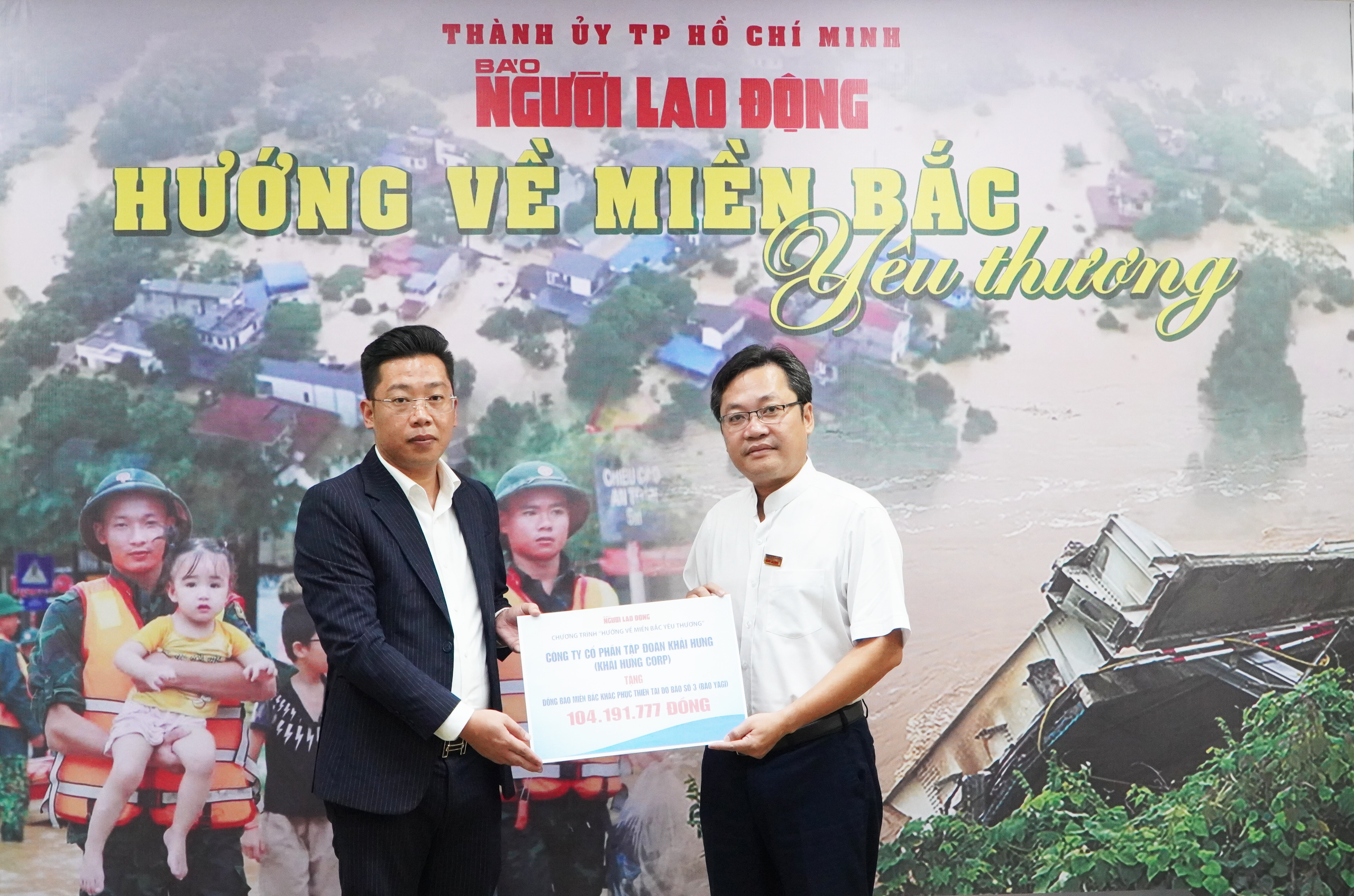 Khải Hưng CORP c&ugrave;ng B&aacute;o Người Lao Động "Hướng về miền Bắc y&ecirc;u thương"- Ảnh 1.