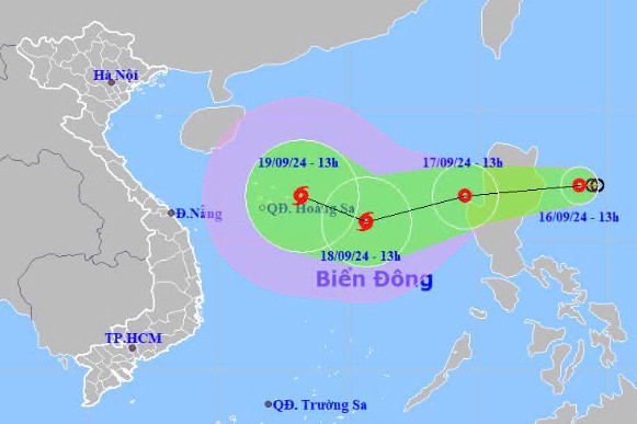 &Aacute;p thấp nhiệt đới sắp mạnh l&ecirc;n th&agrave;nh b&atilde;o di chuyển 15 km/giờ hướng v&agrave;o Biển Đ&ocirc;ng- Ảnh 1.
