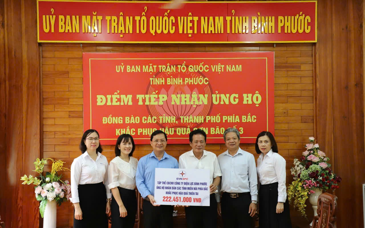 EVNSPC: Gần 14 tỉ đồng hỗ trợ các tỉnh miền Bắc bị thiệt hại do bão số 3