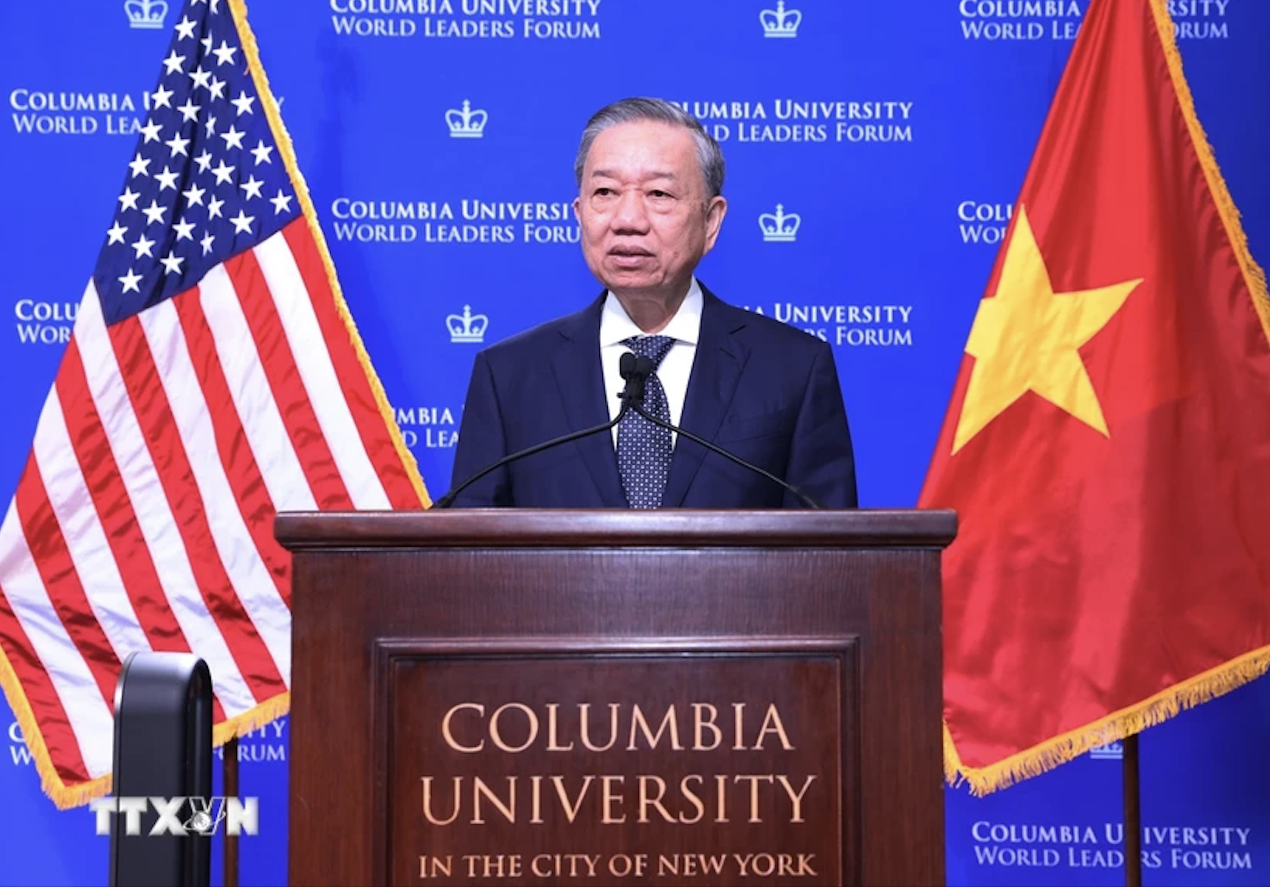 Tổng B&iacute; thư, Chủ tịch nước T&ocirc; L&acirc;m ph&aacute;t biểu ch&iacute;nh s&aacute;ch tại Đại học Columbia- Ảnh 4.