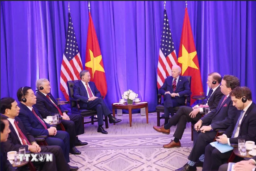Tổng B&iacute; thư, Chủ tịch nước T&ocirc; L&acirc;m gặp Tổng thống Mỹ Joe Biden- Ảnh 6.