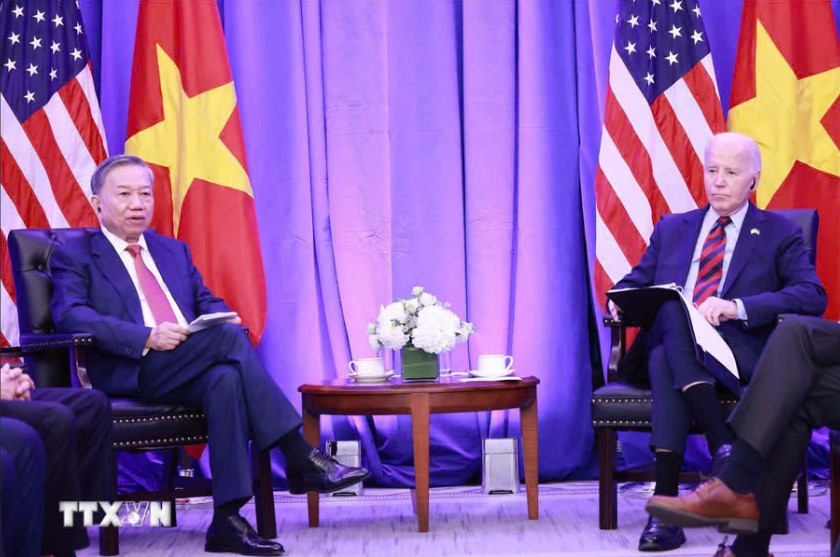 Tổng B&iacute; thư, Chủ tịch nước T&ocirc; L&acirc;m gặp Tổng thống Mỹ Joe Biden- Ảnh 1.